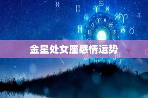 金星处女座感情运势