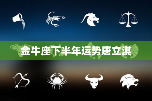 金牛座下半年运势唐立淇