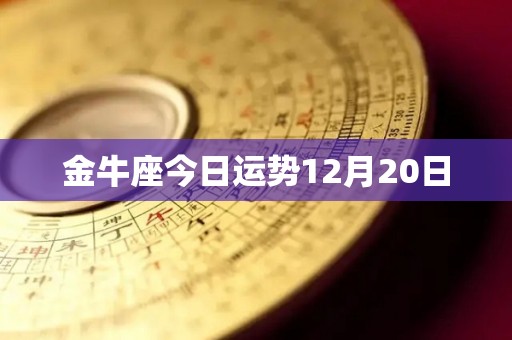 金牛座今日运势12月20日