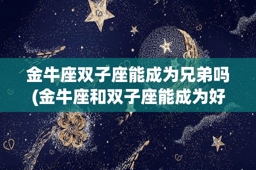 金牛座双子座能成为兄弟吗(金牛座和双子座能成为好朋友吗)