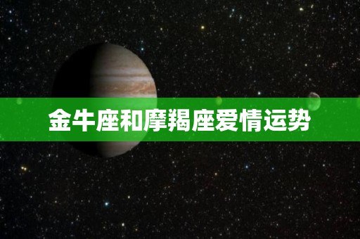 金牛座和摩羯座爱情运势