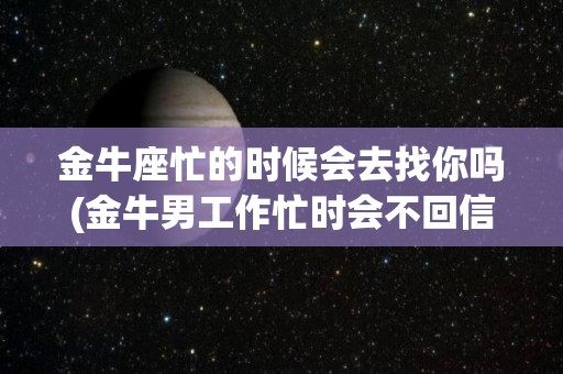 金牛座忙的时候会去找你吗(金牛男工作忙时会不回信息吗?)