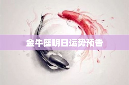 金牛座明日运势预告