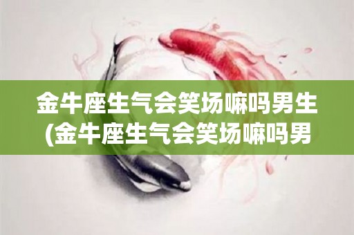 金牛座生气会笑场嘛吗男生(金牛座生气会笑场嘛吗男生怎么办)