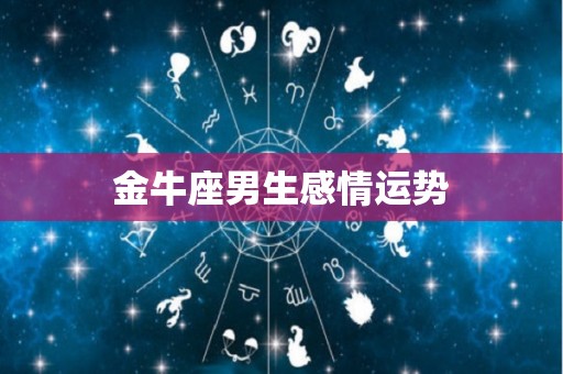 金牛座男生感情运势