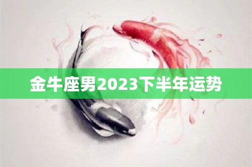 金牛座男2023下半年运势