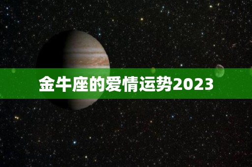 金牛座的爱情运势2023