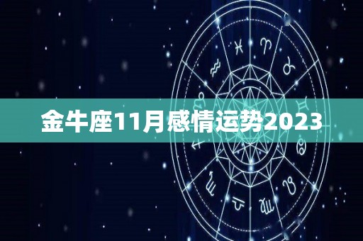 金牛座11月感情运势2023