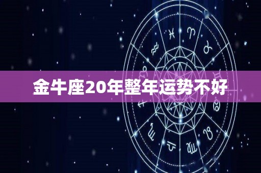 金牛座20年整年运势不好