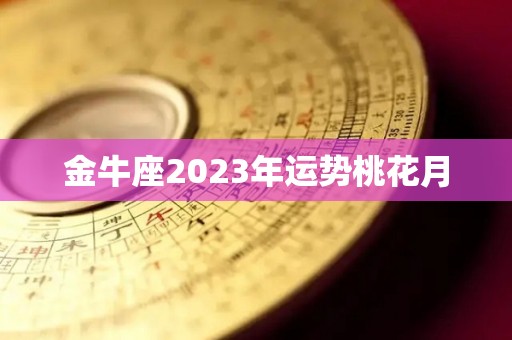 金牛座2023年运势桃花月
