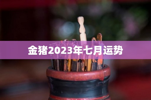 金猪2023年七月运势