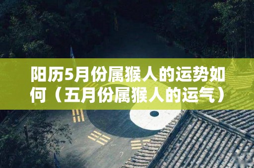 阳历5月份属猴人的运势如何（五月份属猴人的运气）