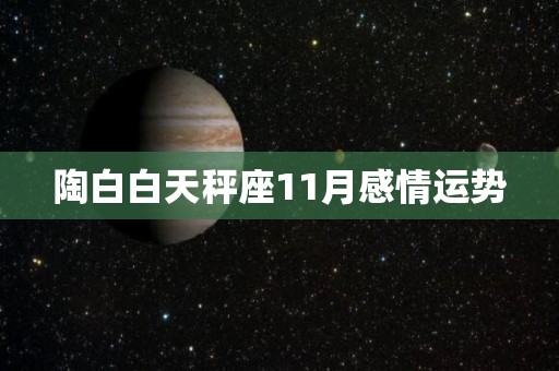 陶白白天秤座11月感情运势