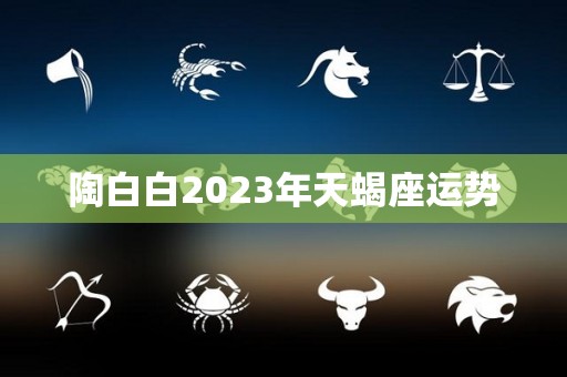 陶白白2023年天蝎座运势