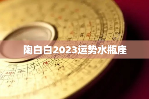 陶白白2023运势水瓶座