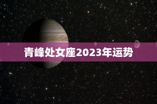 青峰处女座2023年运势