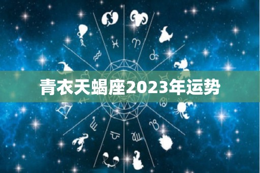 青衣天蝎座2023年运势