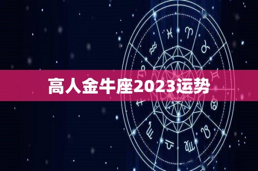 高人金牛座2023运势