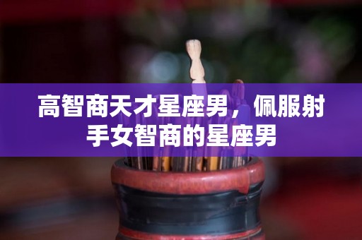 高智商天才星座男，佩服射手女智商的星座男