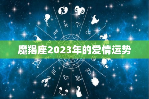 魔羯座2023年的爱情运势