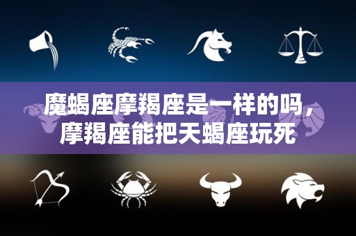 魔蝎座摩羯座是一样的吗，摩羯座能把天蝎座玩死