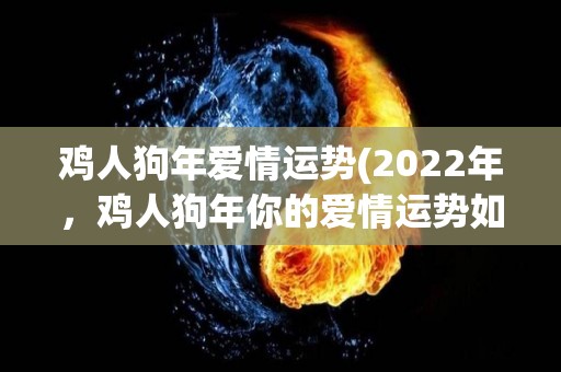 鸡人狗年爱情运势(2022年，鸡人狗年你的爱情运势如何？)