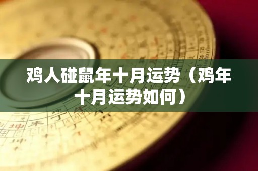 鸡人碰鼠年十月运势（鸡年十月运势如何）