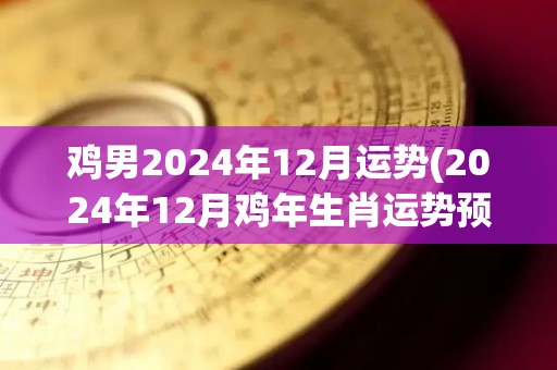 鸡男2024年12月运势(2024年12月鸡年生肖运势预测)