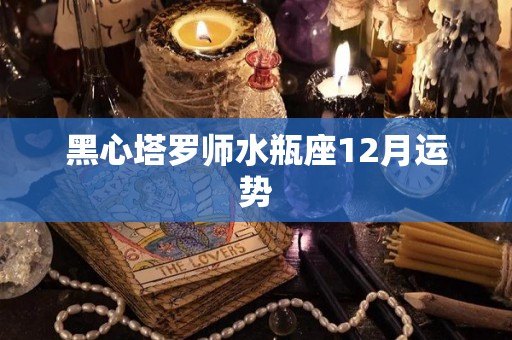 黑心塔罗师水瓶座12月运势