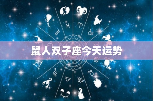 鼠人双子座今天运势