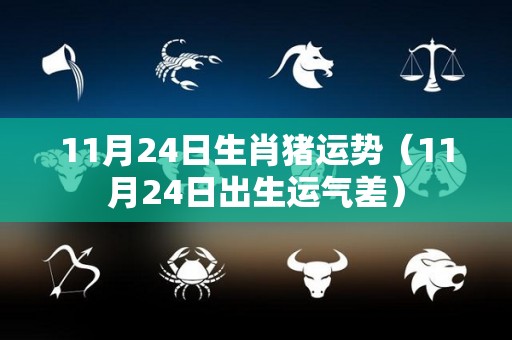 11月24日生肖猪运势（11月24日出生运气差）