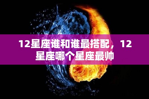 12星座谁和谁最搭配，12星座哪个星座最帅