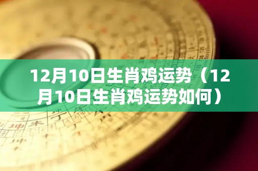 12月10日生肖鸡运势（12月10日生肖鸡运势如何）