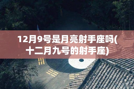 12月9号是月亮射手座吗(十二月九号的射手座)