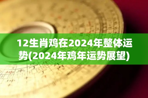 12生肖鸡在2024年整体运势(2024年鸡年运势展望)