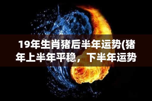 19年生肖猪后半年运势(猪年上半年平稳，下半年运势如何？看这里！)