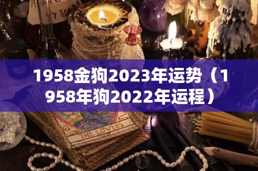 1958金狗2023年运势（1958年狗2022年运程）