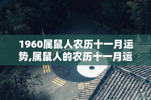 1960属鼠人农历十一月运势,属鼠人的农历十一月运势