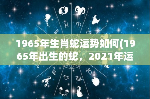 1965年生肖蛇运势如何(1965年出生的蛇，2021年运势如何？)