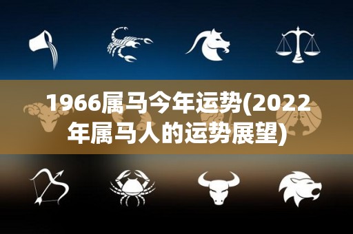 1966属马今年运势(2022年属马人的运势展望)
