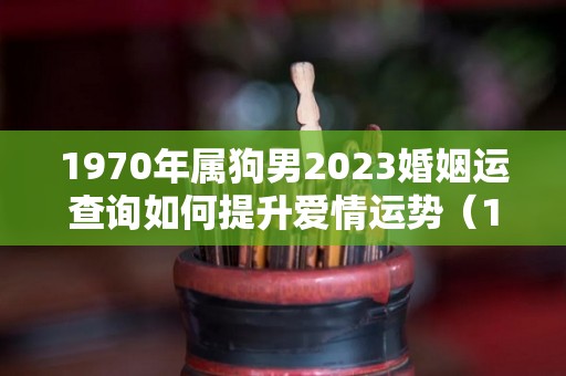 1970年属狗男2023婚姻运查询如何提升爱情运势（1970年属狗男2021年桃花运）