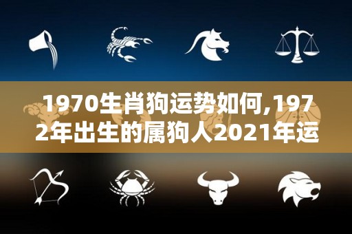 1970生肖狗运势如何,1972年出生的属狗人2021年运势如何？