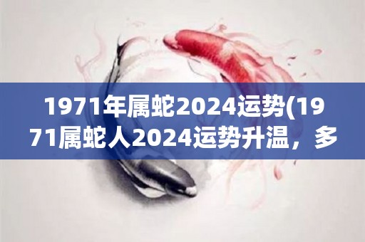 1971年属蛇2024运势(1971属蛇人2024运势升温，多起起伏，需要保持平衡。)