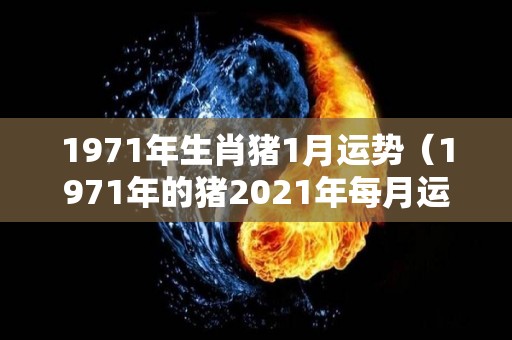 1971年生肖猪1月运势（1971年的猪2021年每月运势）