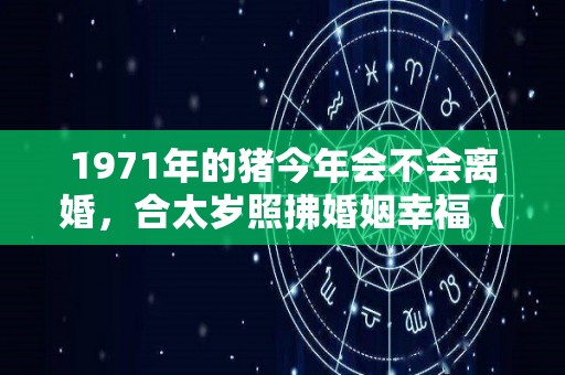 1971年的猪今年会不会离婚，合太岁照拂婚姻幸福（1971年的猪在2021年怎么样）