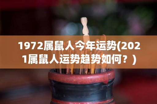 1972属鼠人今年运势(2021属鼠人运势趋势如何？)