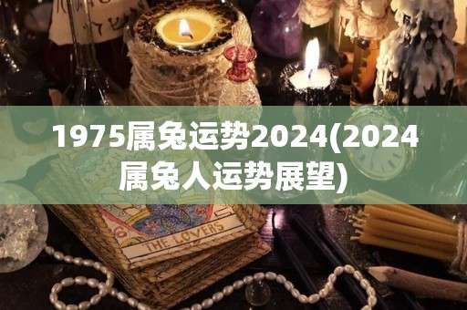 1975属兔运势2024(2024属兔人运势展望)