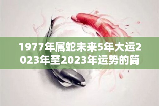 1977年属蛇未来5年大运2023年至2023年运势的简单介绍