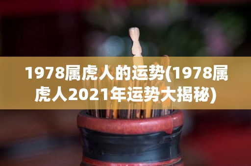 1978属虎人的运势(1978属虎人2021年运势大揭秘)