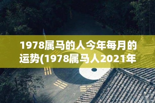 1978属马的人今年每月的运势(1978属马人2021年12星座每月运势解析)